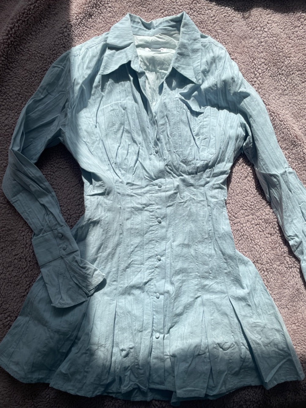 UR Light Blue Women’s Long-Sleeve Shirt Dress